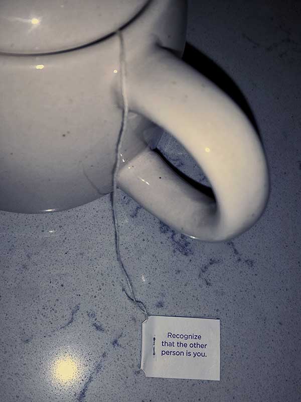 Tea bag message